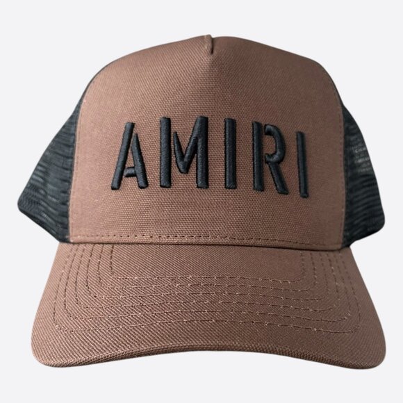 Amiri Brown & Black Logo Trucker Hat - Picture 1 of 6